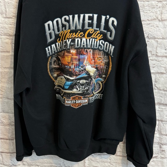 Harley-Davidson Black and Orange Sweatshirt - Picture 4 of 5